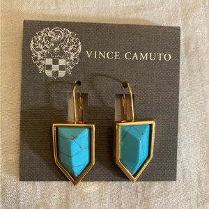 Vince Camuto Faux Turquoise‎ Earrings New